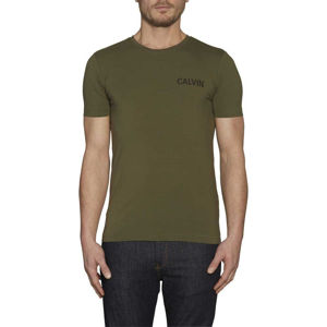 Calvin Klein pánské khaki tričko Stretch - XXL (LFH)